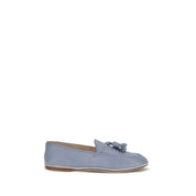 Fratelli Rossetti Blue Calf Leather Slip-On Loafers