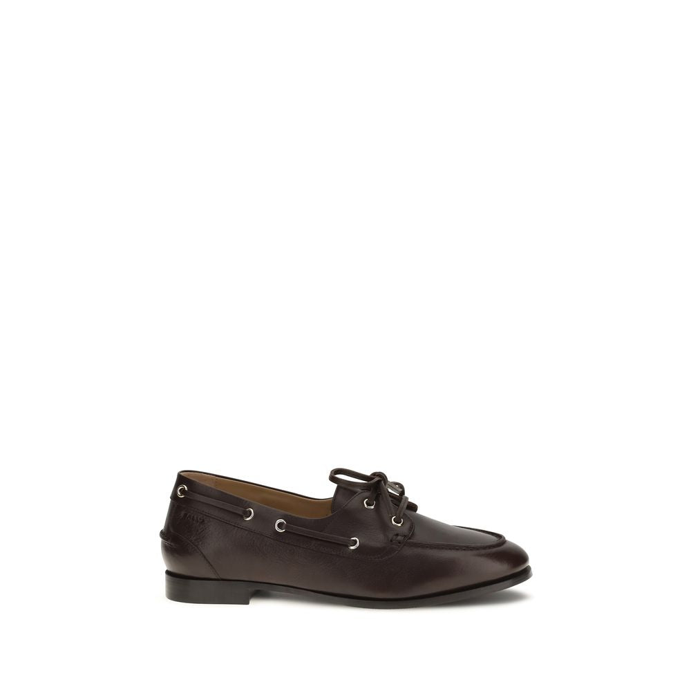 Bally Brown Calf Leather Slip-On Loafers
