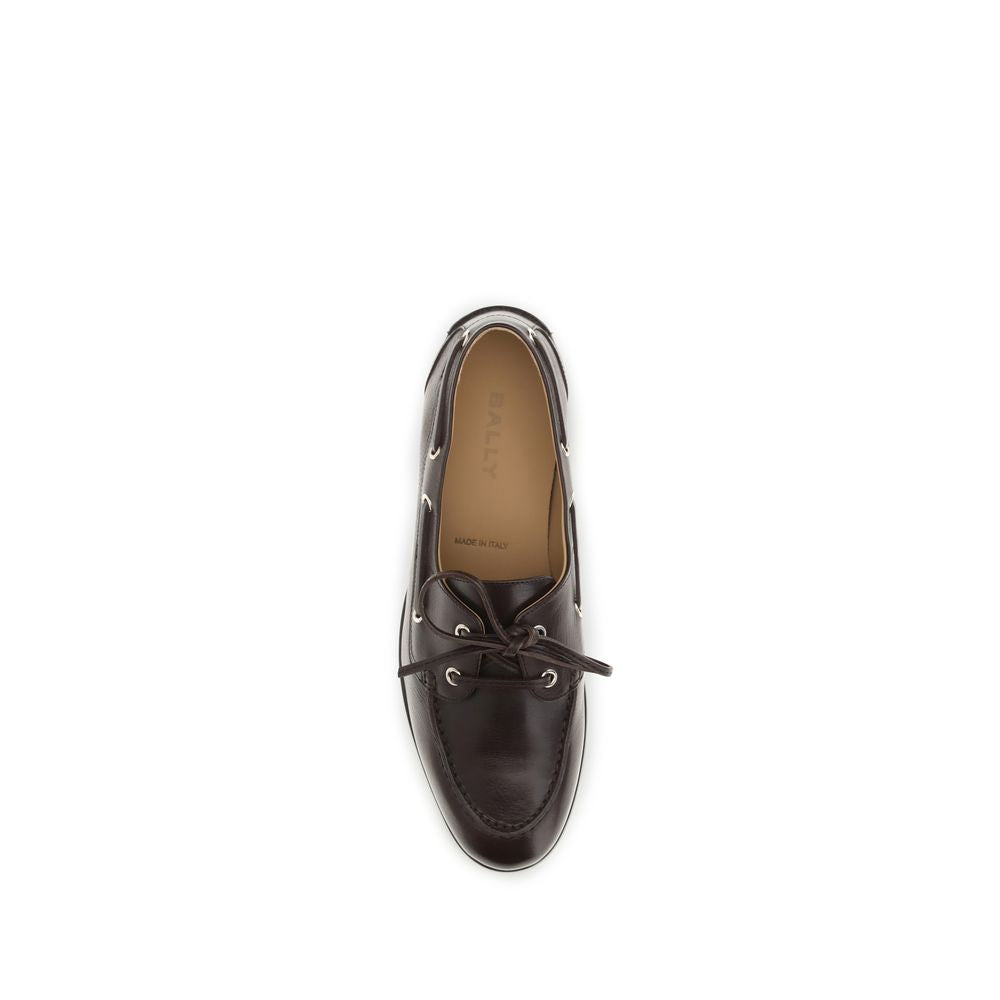 Bally Brown Calf Leather Slip-On Loafers