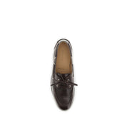 Bally Brown Calf Leather Slip-On Loafers