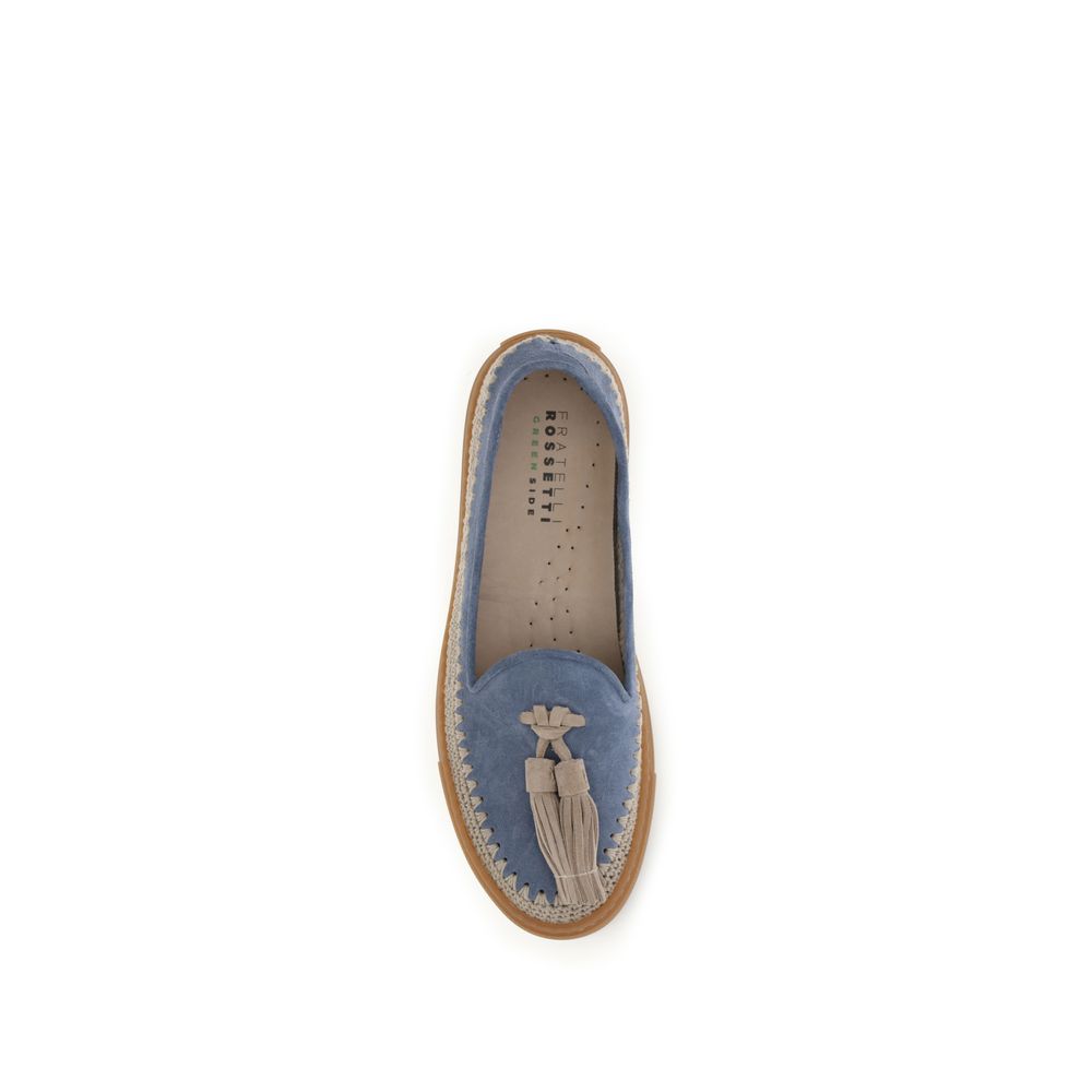 Fratelli Rossetti Blue Suede Slip-On Loafers