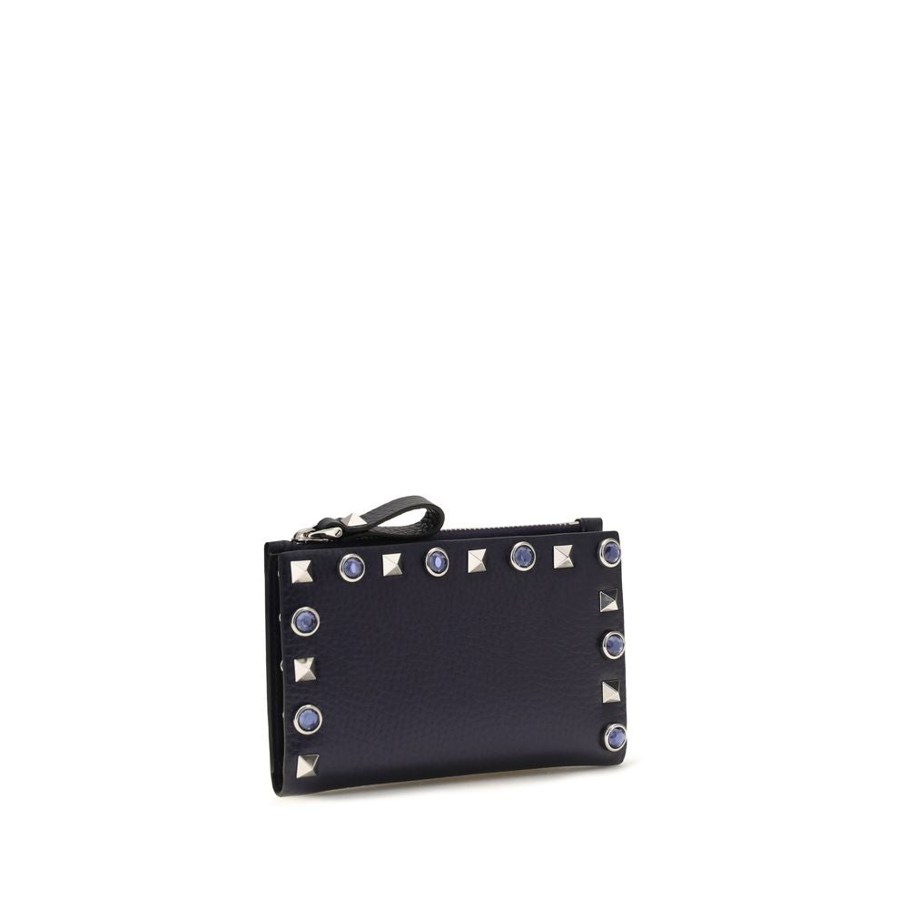 Valentino Garavani Black Calf Leather Wallet