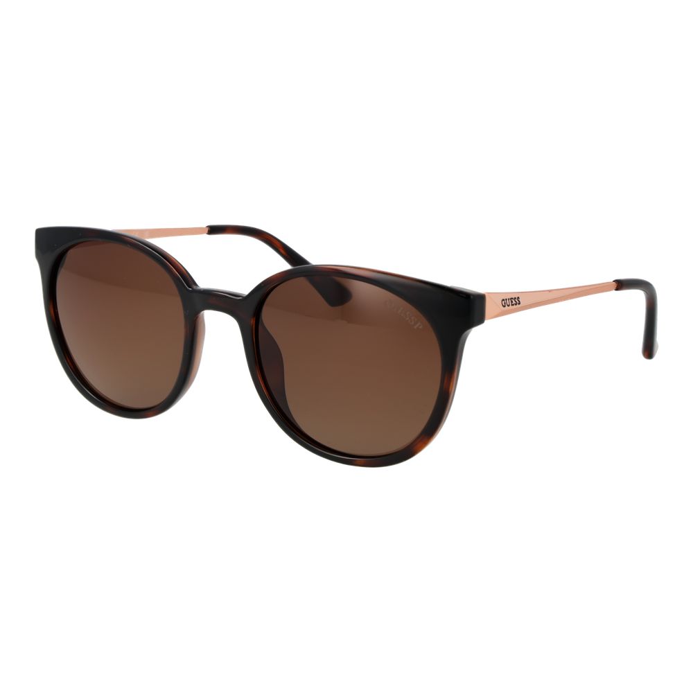 Guess Brown Plastic Oval Sunglasses
