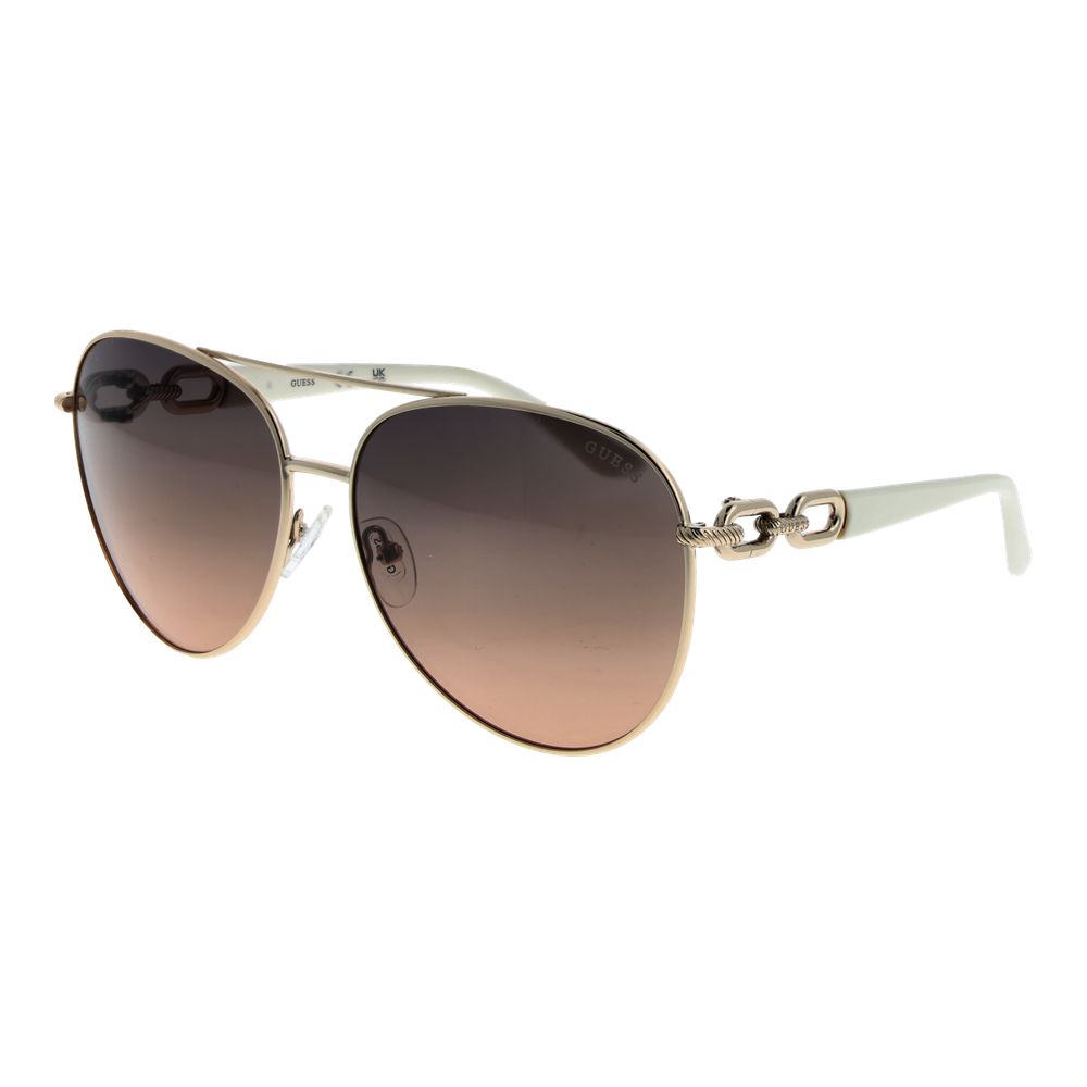 Guess Gold Metal Aviator Sunglasses