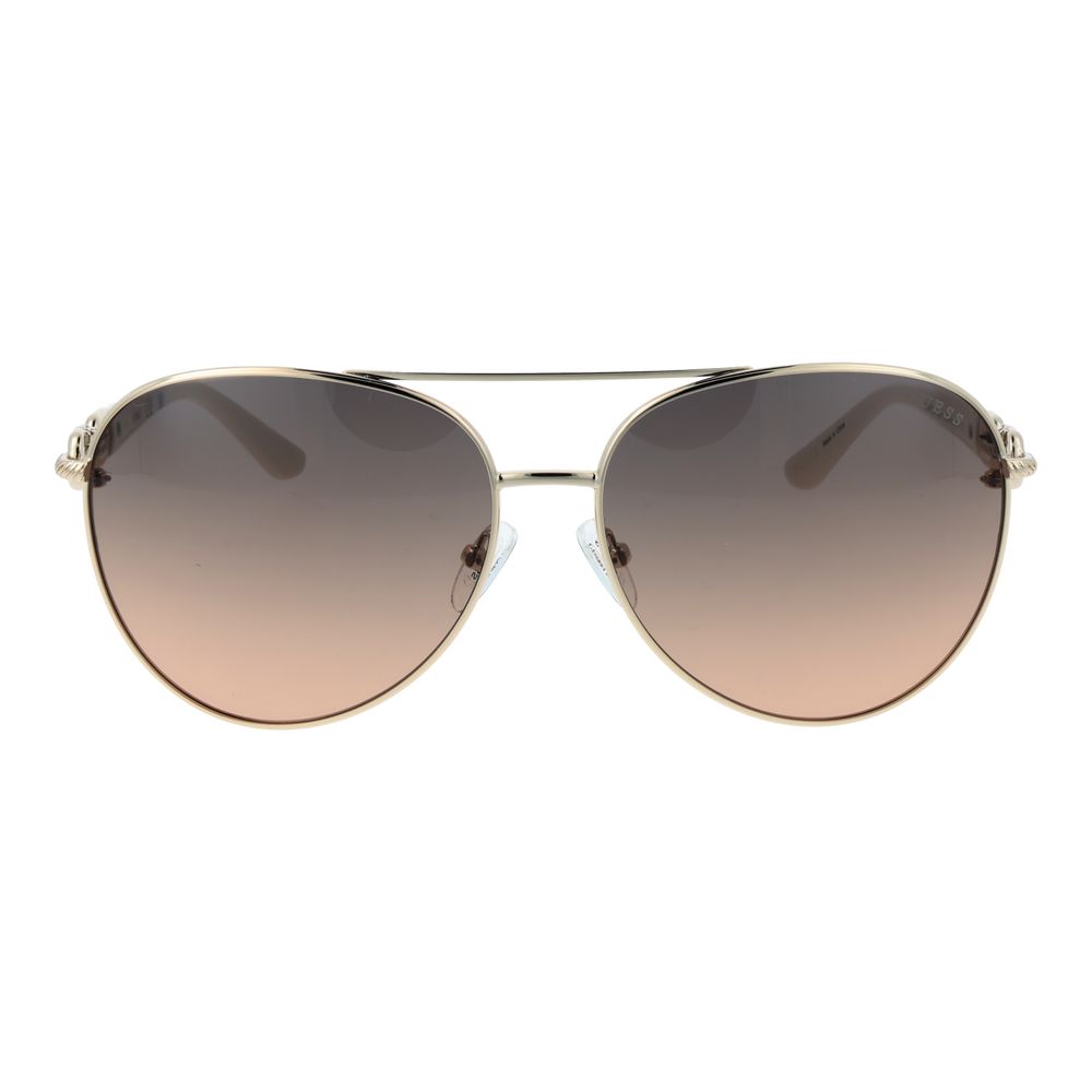 Guess Gold Metal Aviator Sunglasses