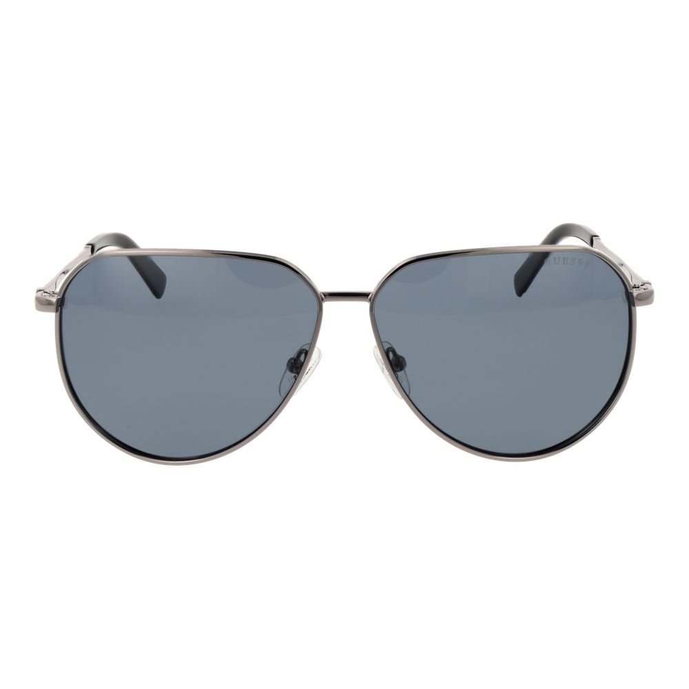 Guess Gunmetal Metal Aviator Sunglasses