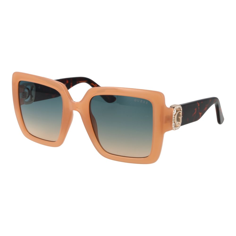 Guess Beige Plastic Square Sunglasses
