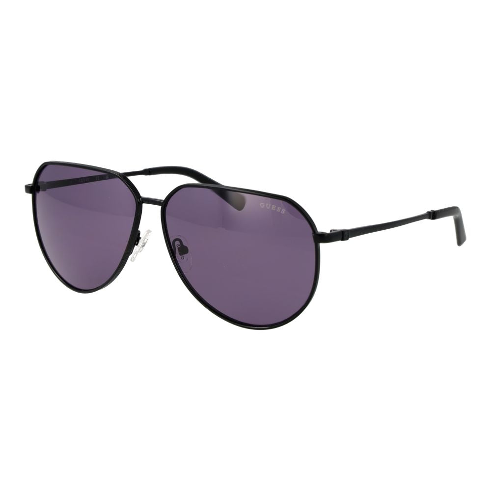 Guess Black Metal Aviator Sunglasses