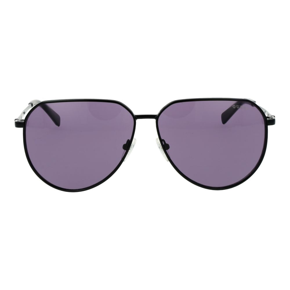 Guess Black Metal Aviator Sunglasses