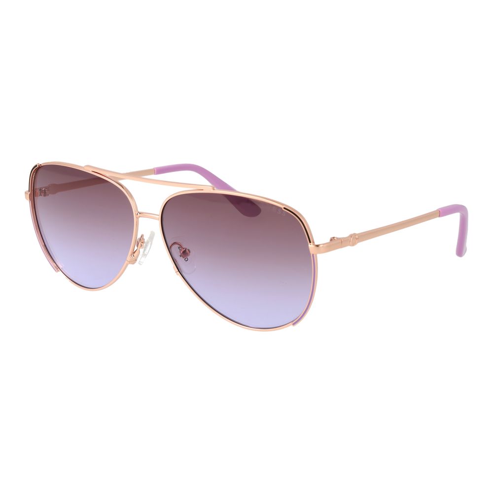 Guess Rose Gold Metal Aviator Sunglasses