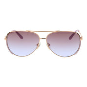 Guess Rose Gold Metal Aviator Sunglasses
