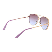 Guess Rose Gold Metal Aviator Sunglasses