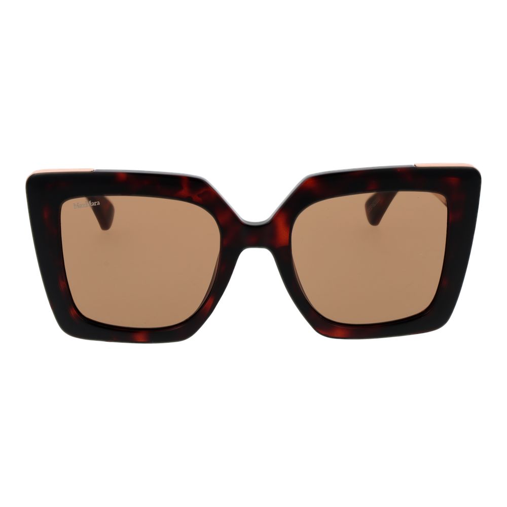 Max Mara Brown Plastic Square Sunglasses