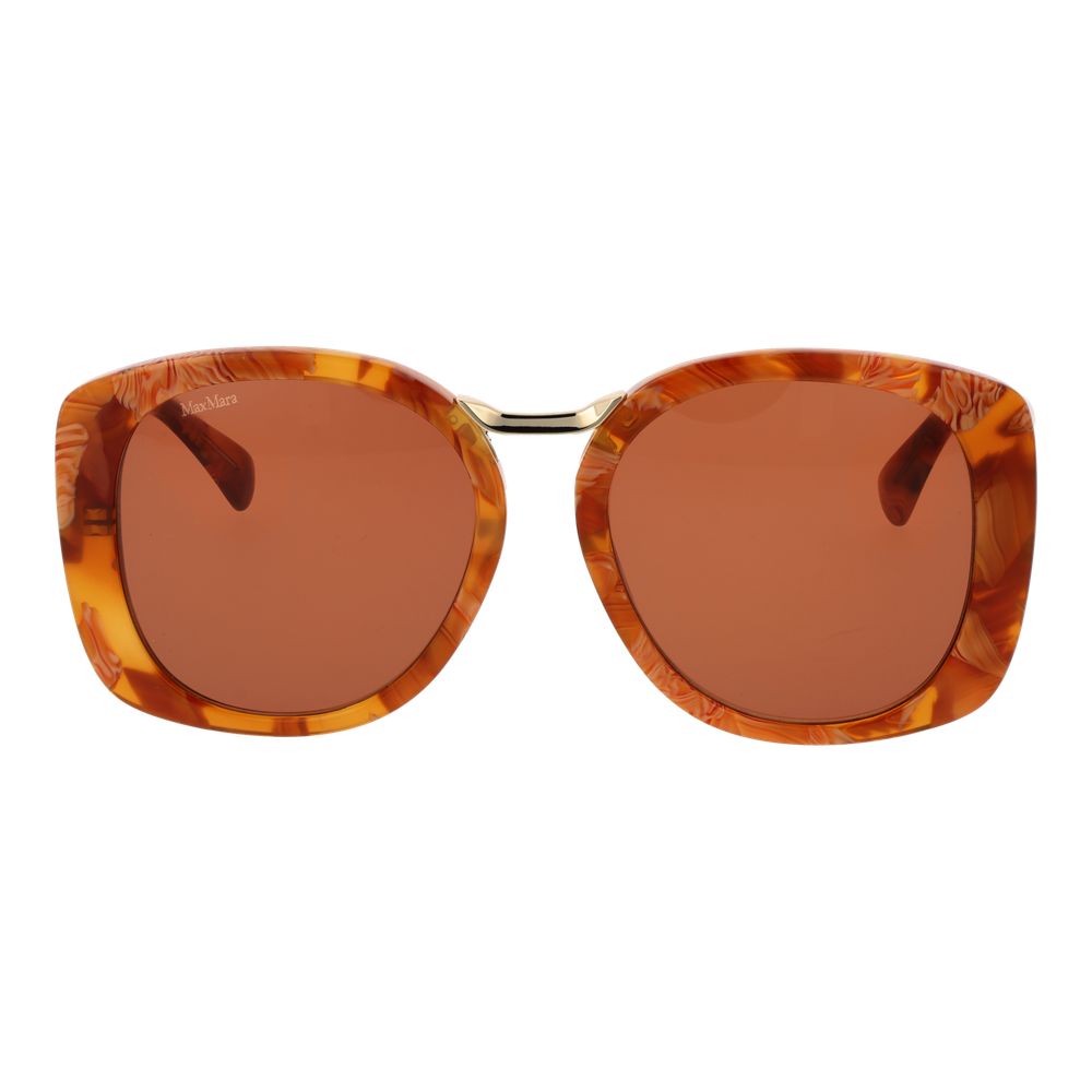 Max Mara Brown Acetate Round Sunglasses