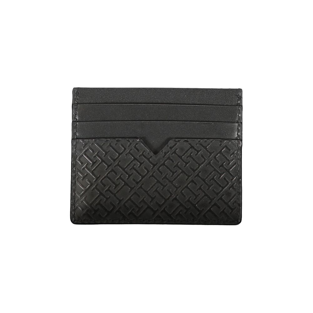 Tommy Hilfiger Black Leather Card Holder