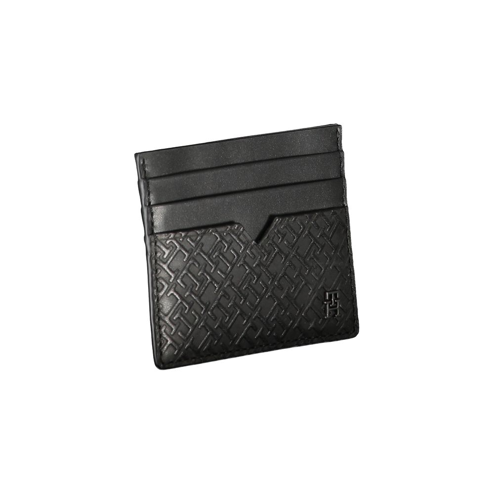 Tommy Hilfiger Black Leather Card Holder
