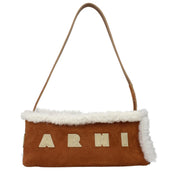 Marni Brown Suede Shoulder Bag