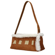 Marni Brown Suede Shoulder Bag