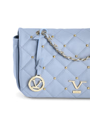 19V69 Italia Light Blue Leather Shoulder Bag