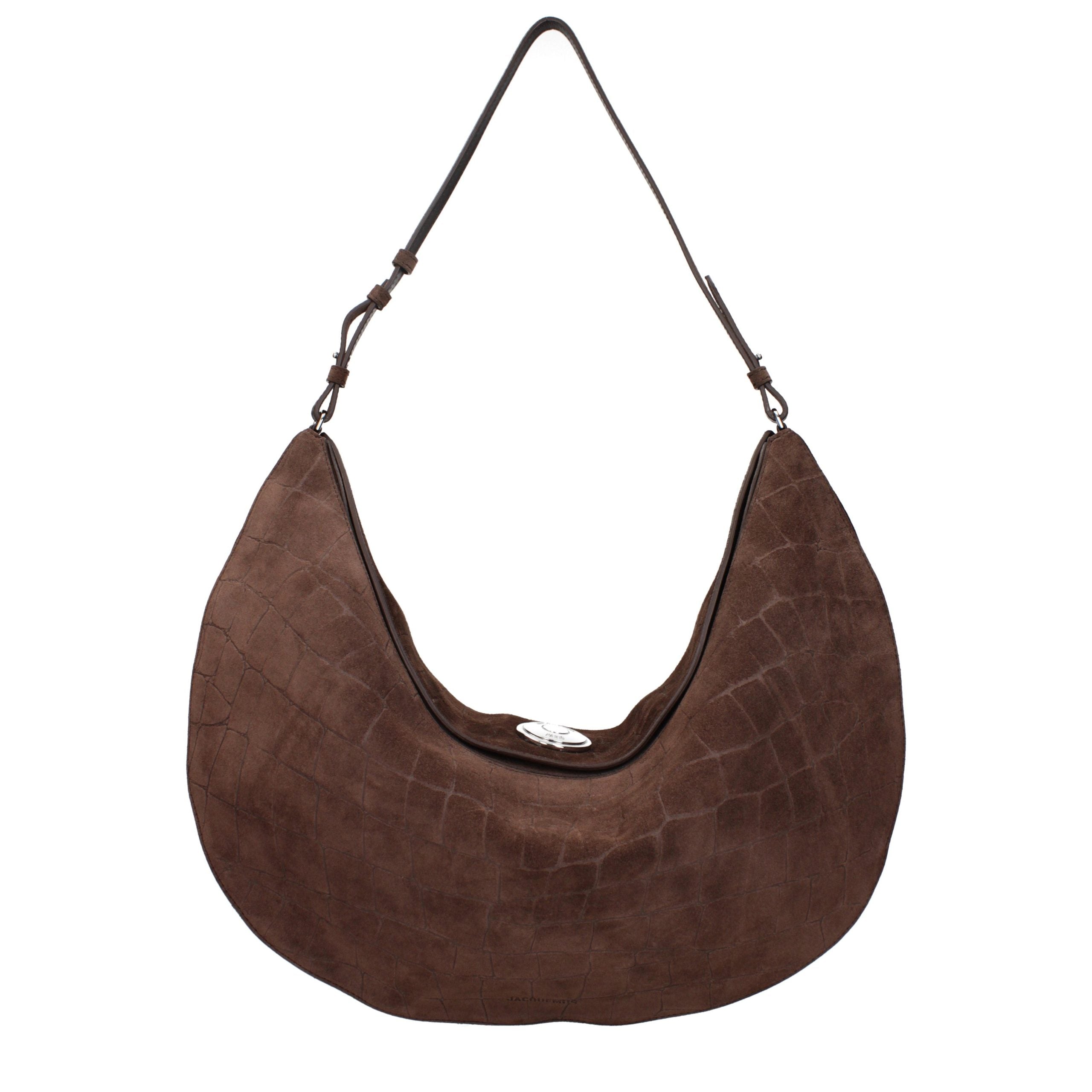 Jacquemus Dark Brown Suede Shoulder Bag