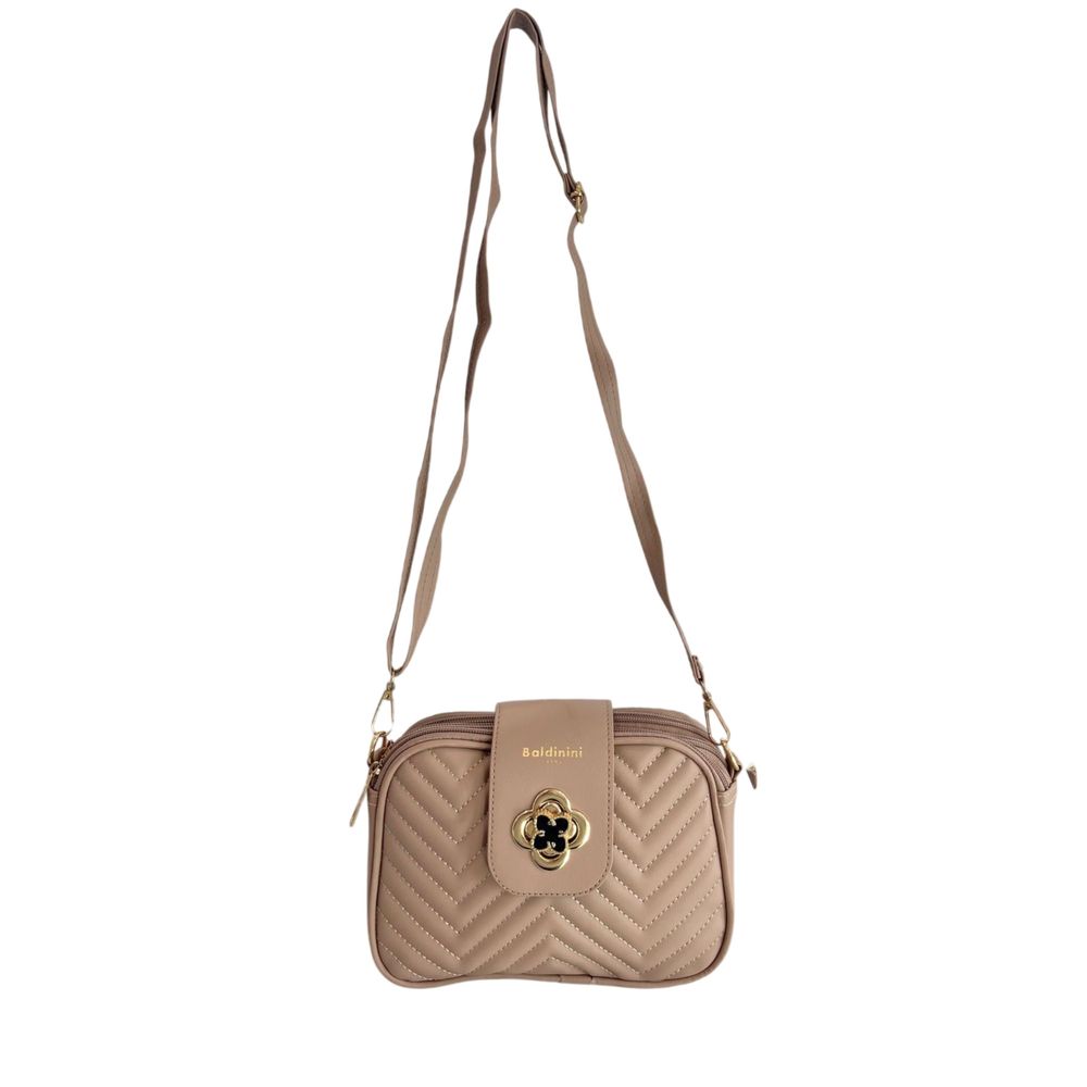 Baldinini Trend Beige PU Crossbody Bag
