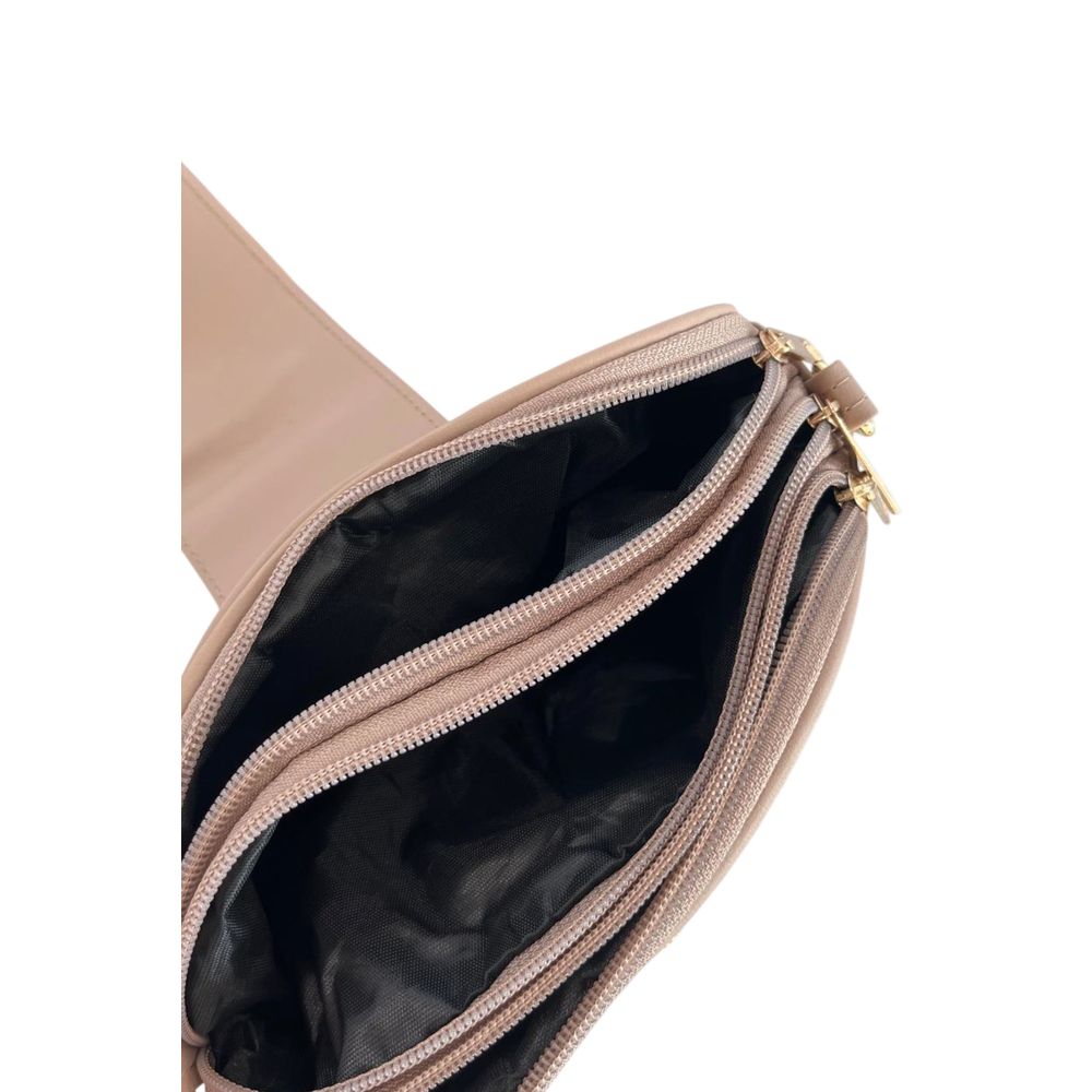 Baldinini Trend Beige PU Crossbody Bag