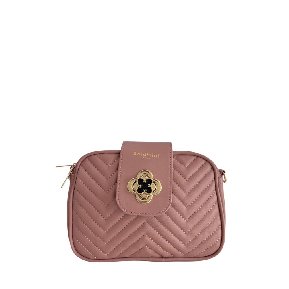 Baldinini Trend Pink PU Crossbody Bag