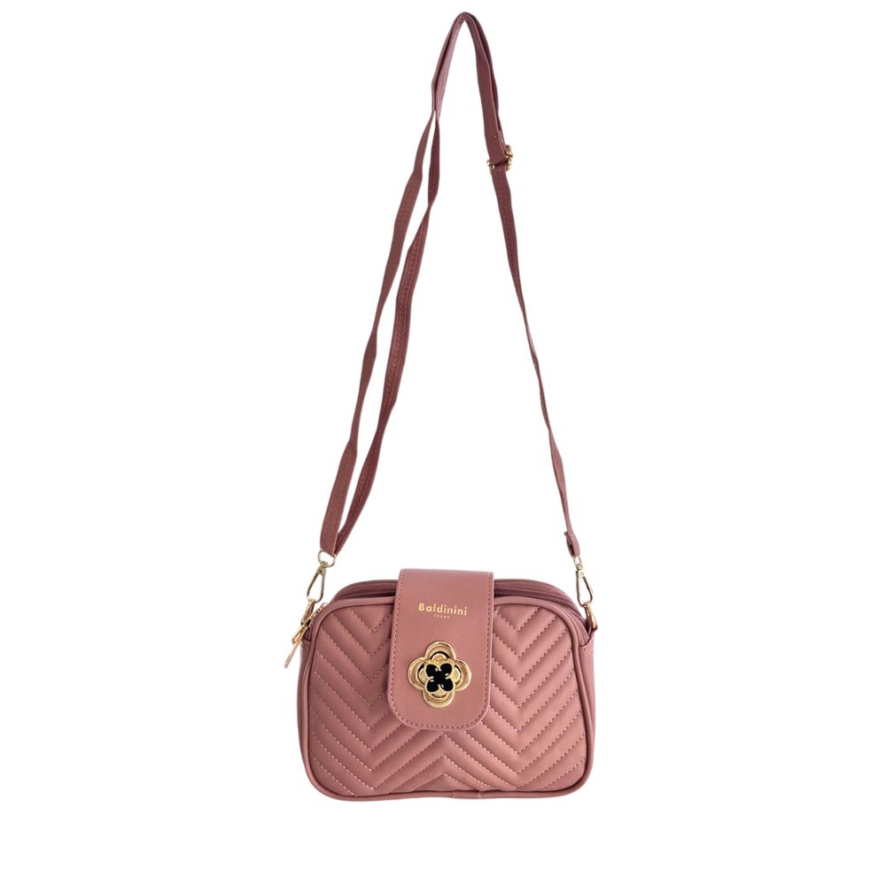 Baldinini Trend Pink PU Crossbody Bag