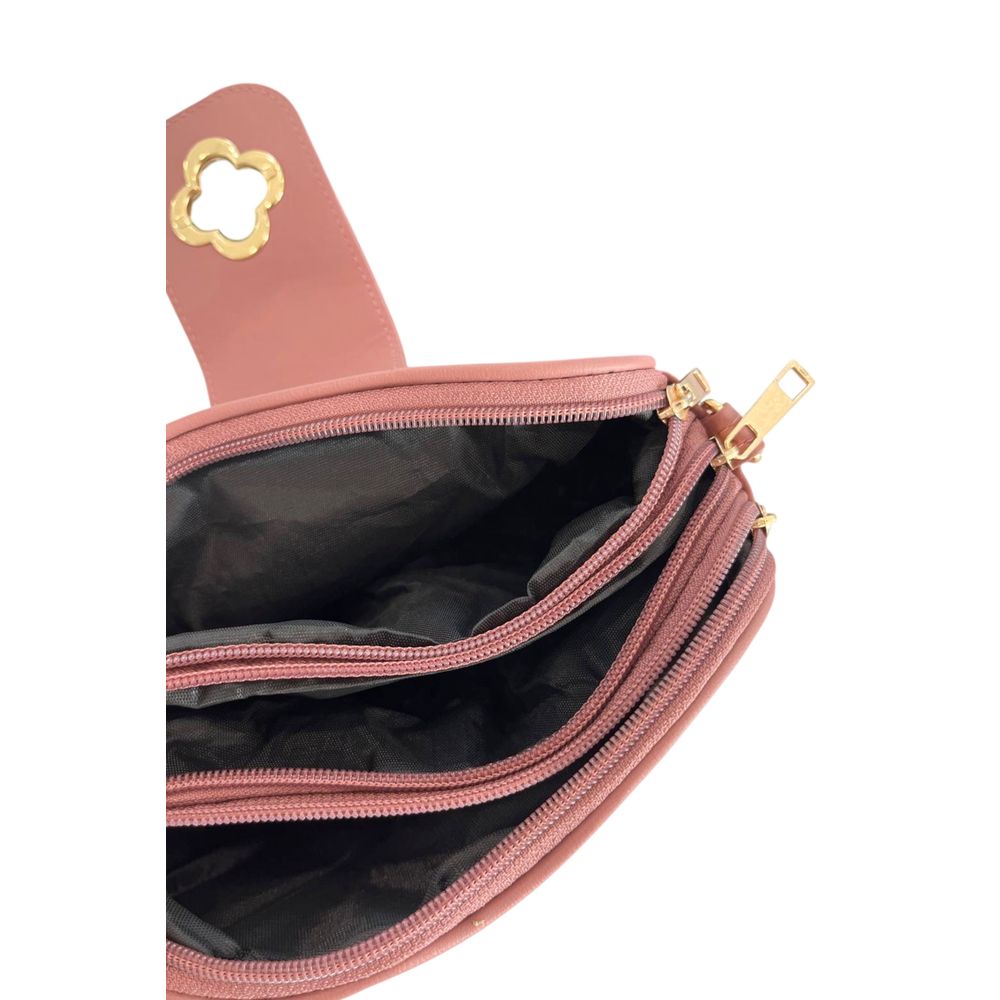 Baldinini Trend Pink PU Crossbody Bag
