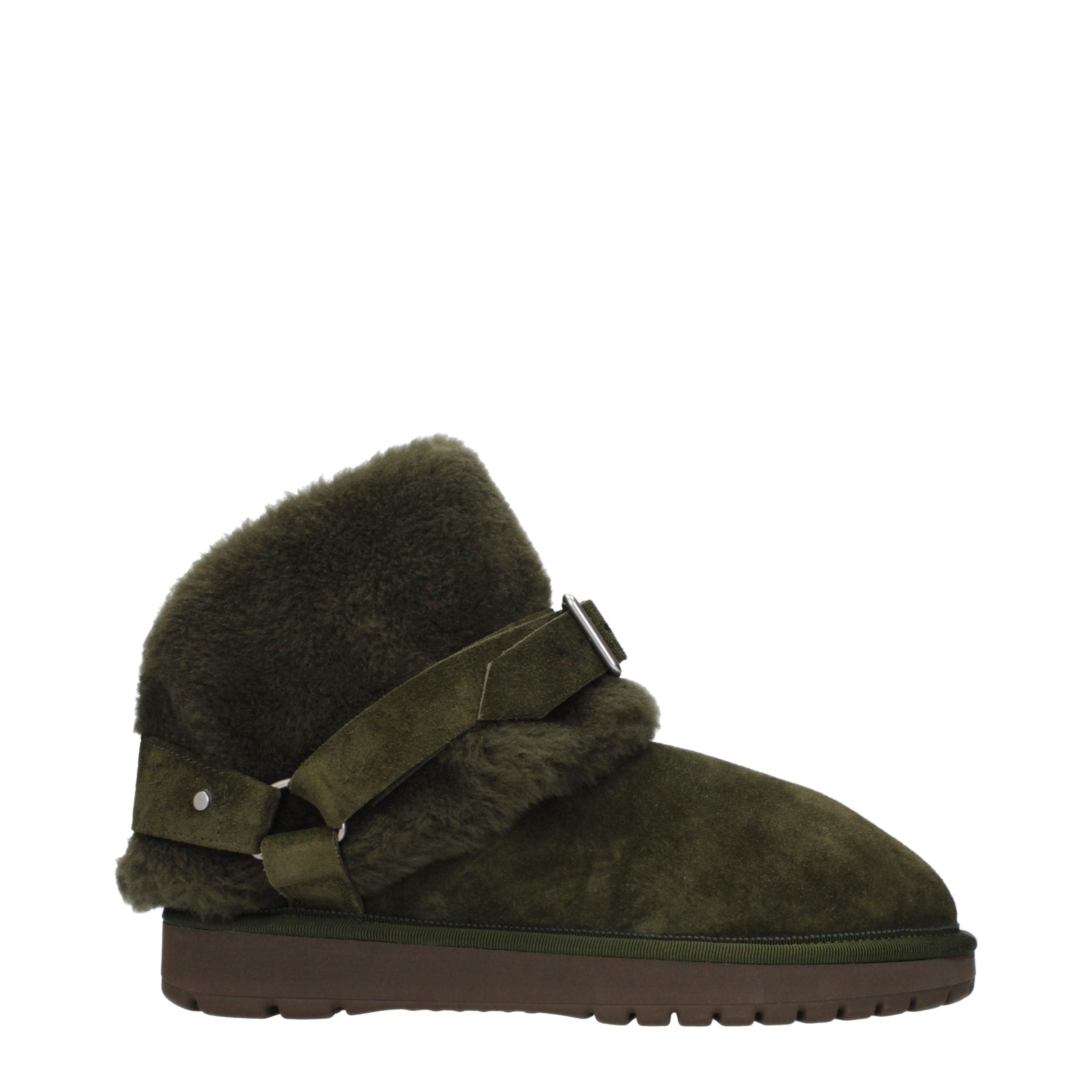 Burberry Green Suede Ankle Boots