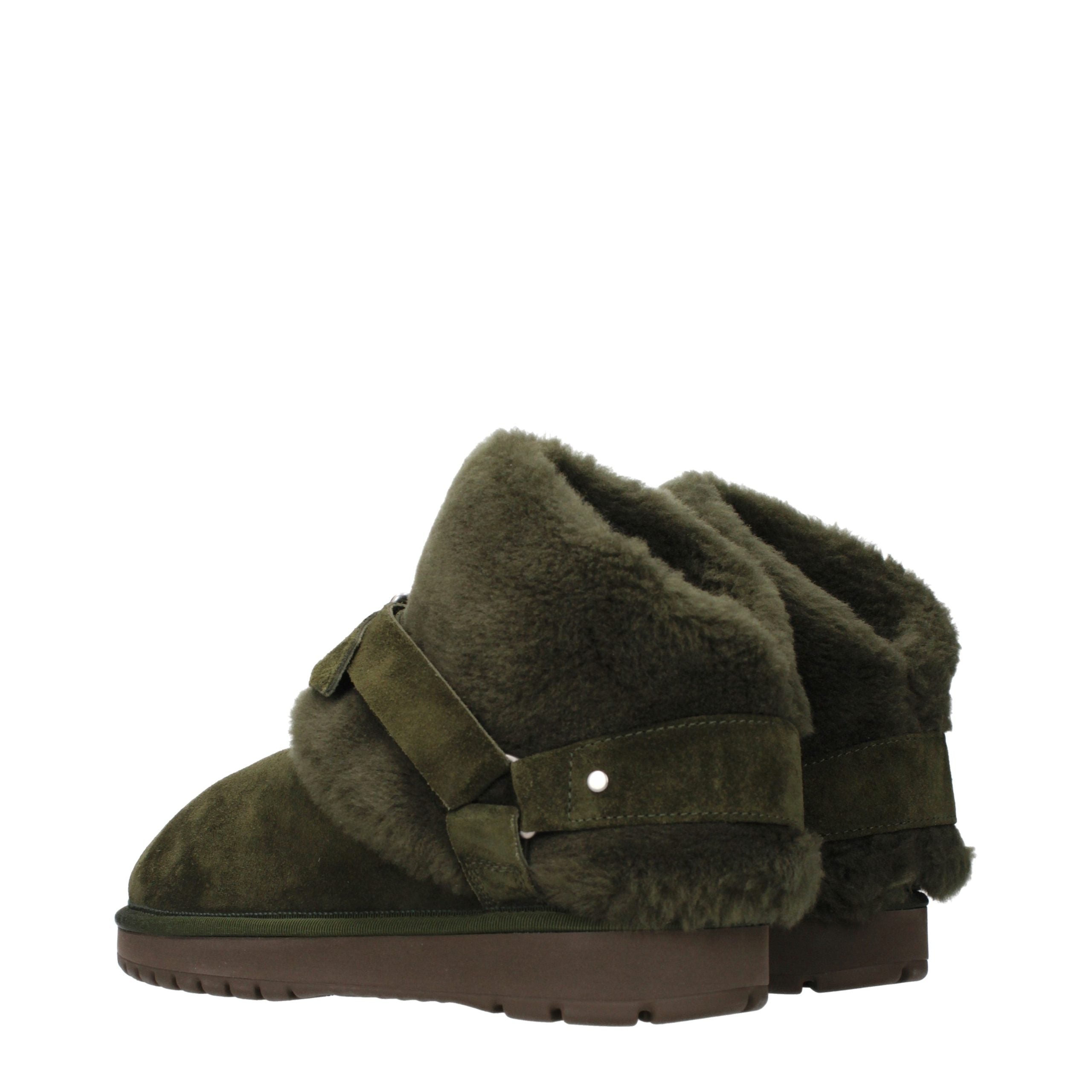 Burberry Green Suede Ankle Boots