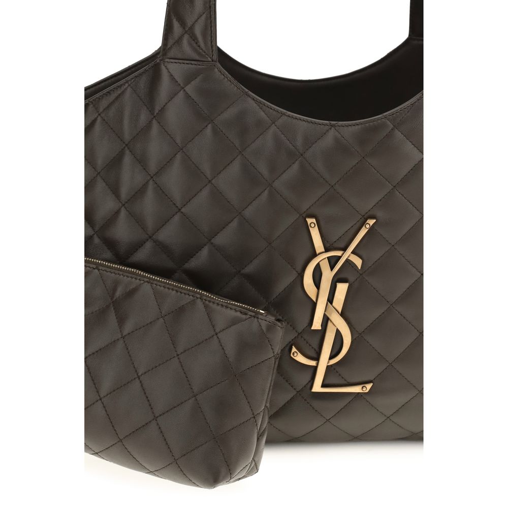 Saint Laurent Bicolor Nappa Leather Shoulder Bag