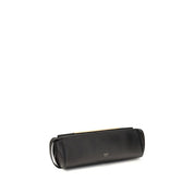 Khaite Black Calf Leather Clutch Bag