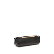Khaite Black Calf Leather Clutch Bag