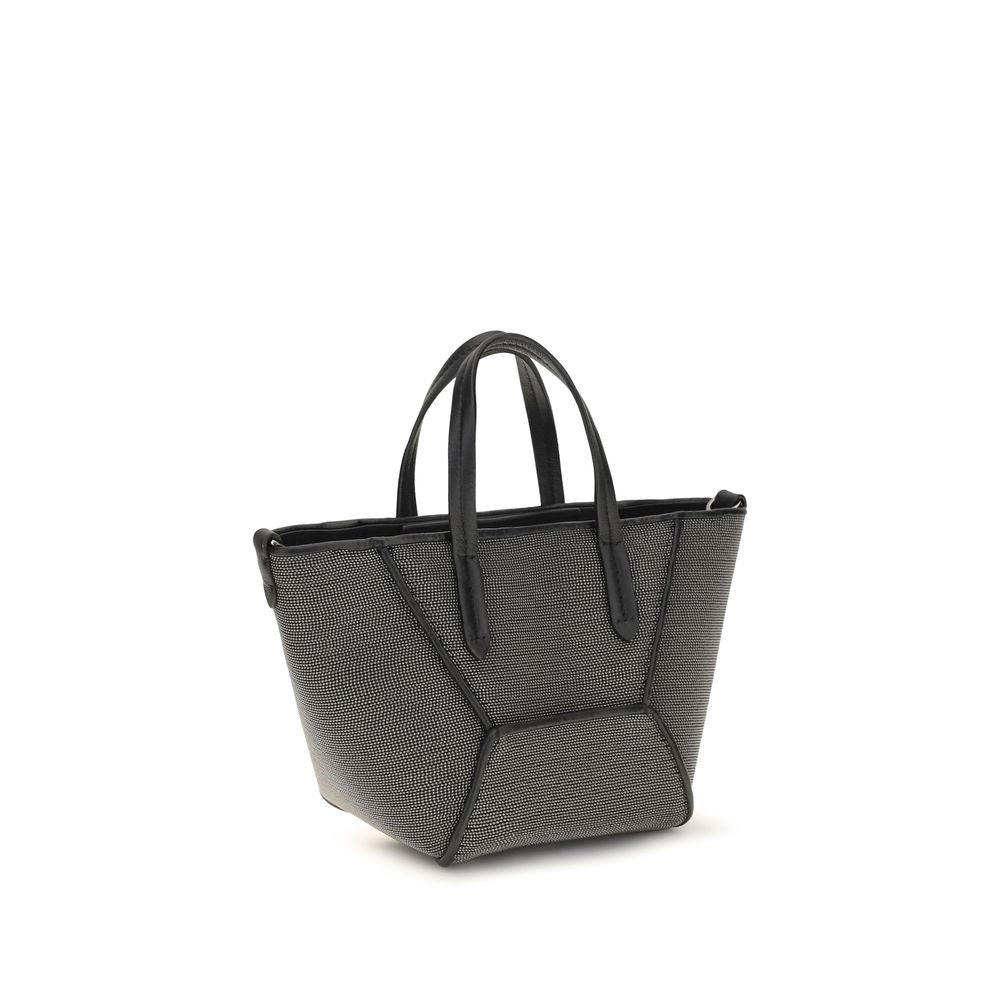 Brunello Cucinelli Black Calf Leather Shoulder Bag