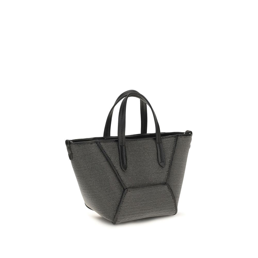Brunello Cucinelli Black Calf Leather Shoulder Bag