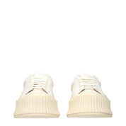 Jil Sander White Leather Platform Sneakers