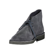 Clarks Blue Leather Lace-Up Ankle Boots