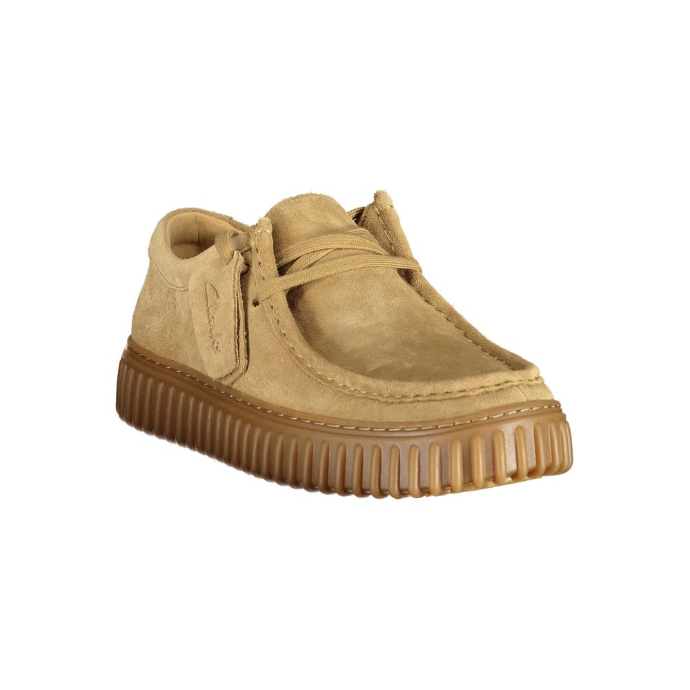 Clarks Brown Leather and Suede Lace-Up Shoes