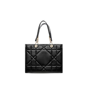 Dior Black Leather Tote Bag