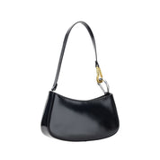 Staud Black Calf Leather Shoulder Bag