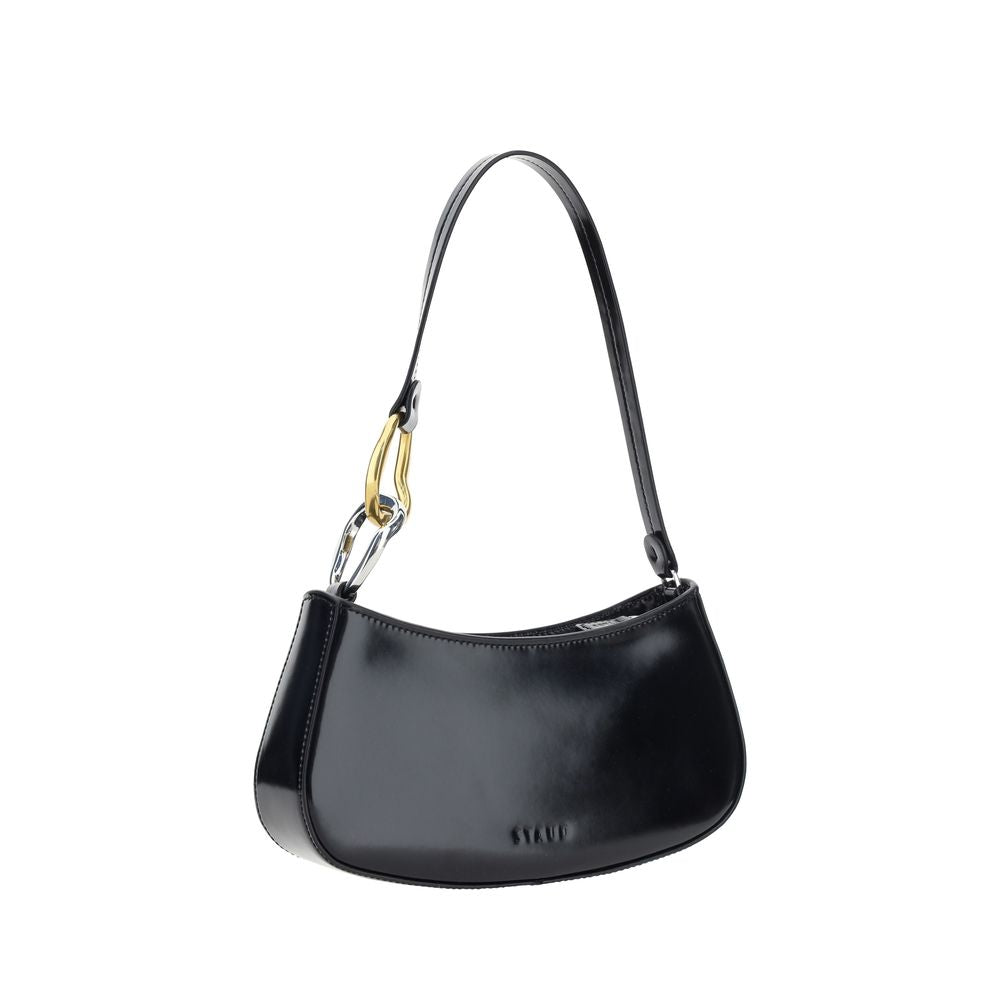 Staud Black Calf Leather Shoulder Bag