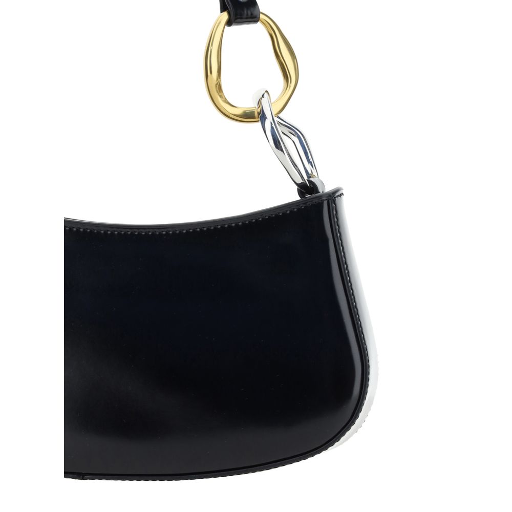 Staud Black Calf Leather Shoulder Bag