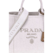 Prada Beige Cotton Shoulder Bag
