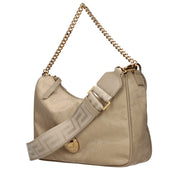Versace Beige Fabric Handbag