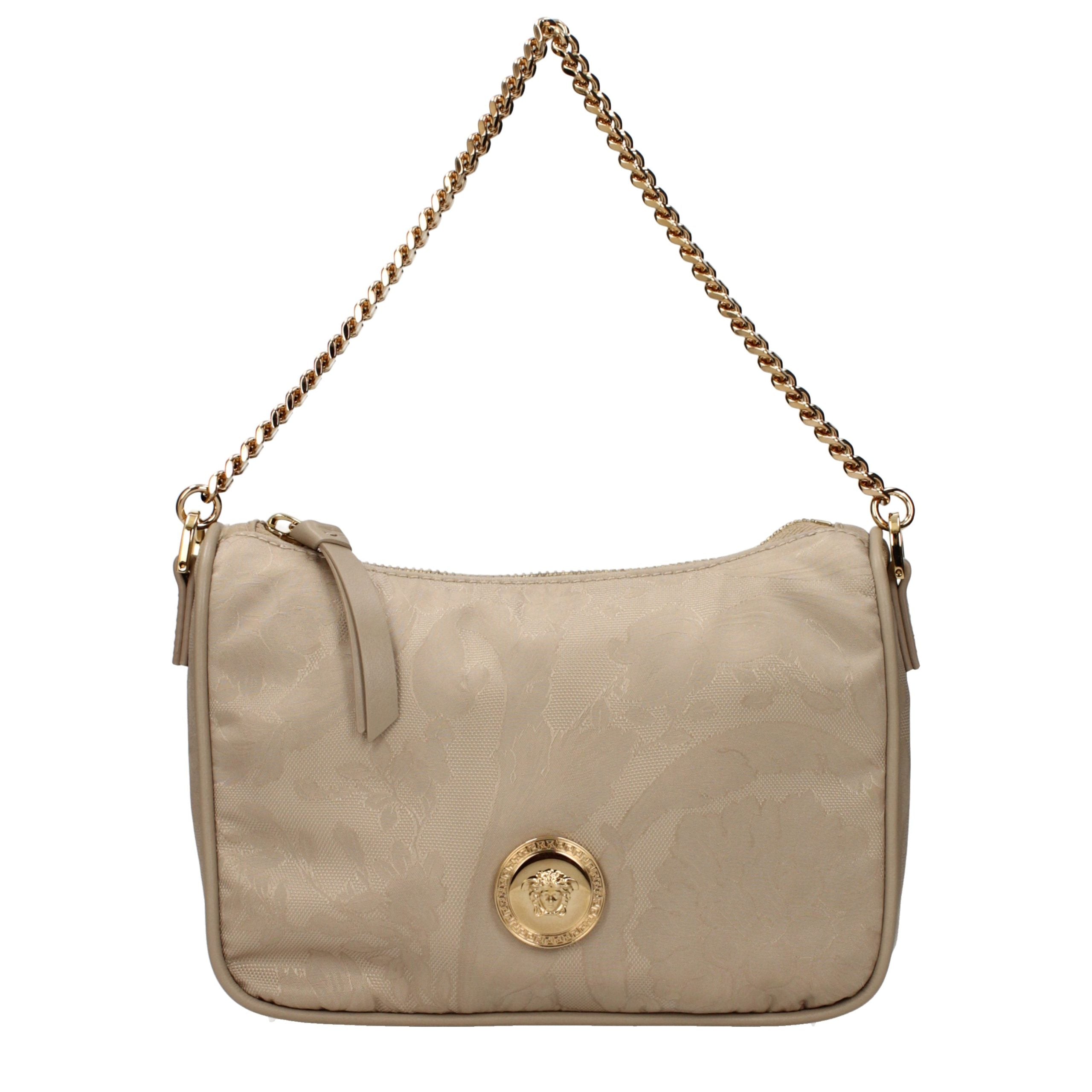 Versace Beige Fabric Handbags