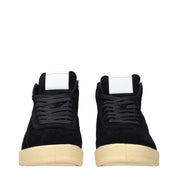 Jil Sander Black Leather Suede High Top Sneakers
