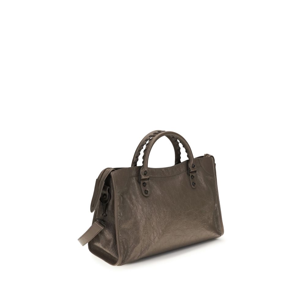 Balenciaga Bicolor Lamb Le City Medium Handbag