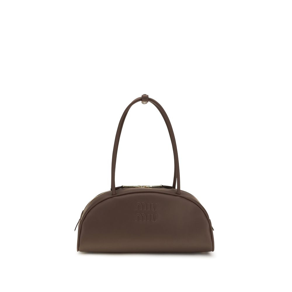 Miu Miu Brown Calf Leather Shoulder Bag