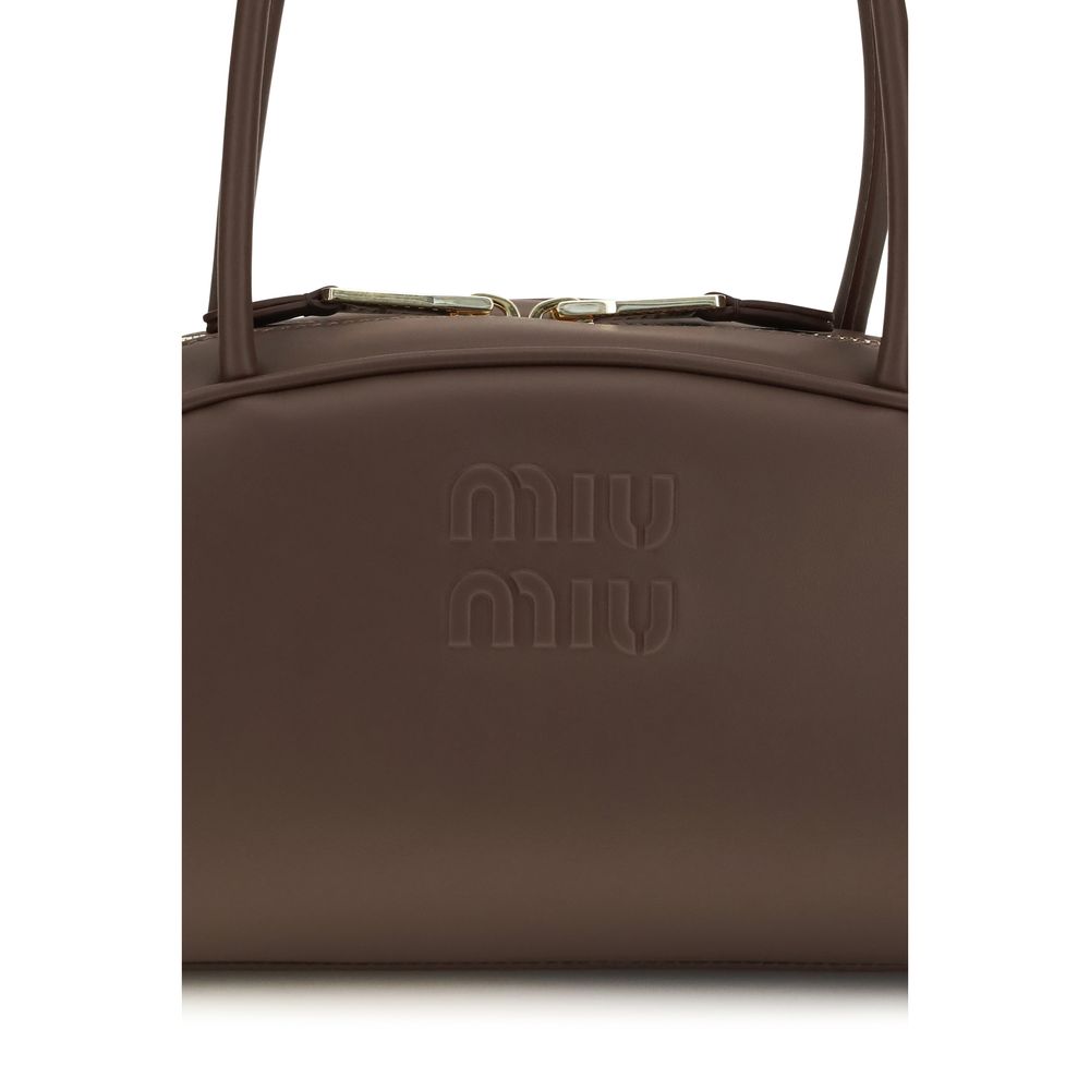 Miu Miu Brown Calf Leather Shoulder Bag